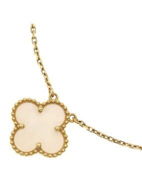 Van Cleef & Arpels Vintage Alhambra Mother of Pearl Necklace Yellow Gold
